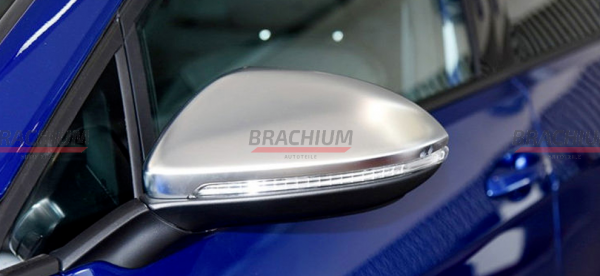 Spiegelkappen Außenspiegelgehäuse Chrom Matt für VW GOLF 7 MK7 GTI GTD R OPTIK - Brachium Autoteile