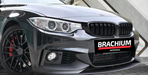 Grill Niere für Bmw 4er F32 F33 F36 - Baujahr ab 2013 - M4 Look Optik Schwarz Glanz Doppelsteg - Brachium Autoteile